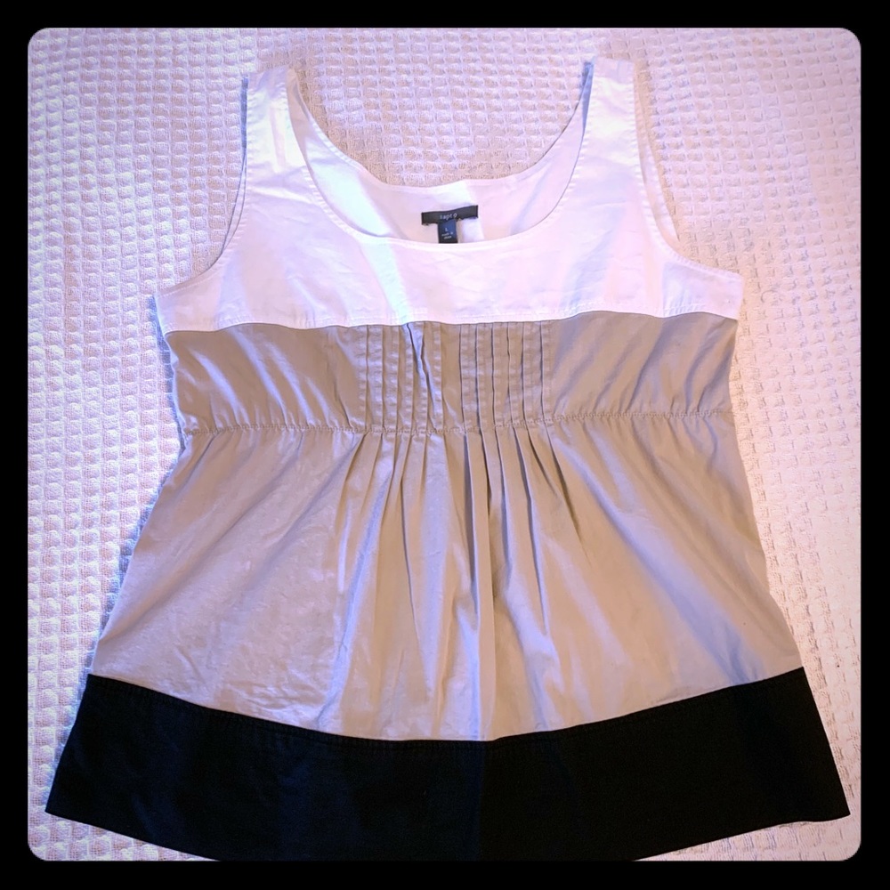 Neutral Color Block Tank Top sz L